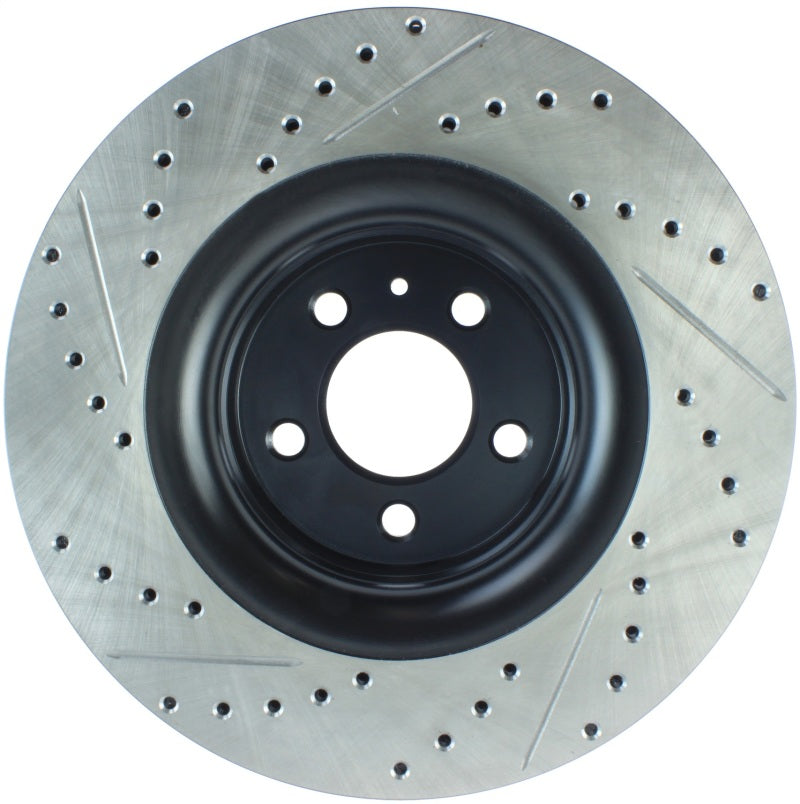 StopTech Slotted & Drilled Sport Brake Rotor - 2015 Ford Mustang Non-Brembo - Front Left