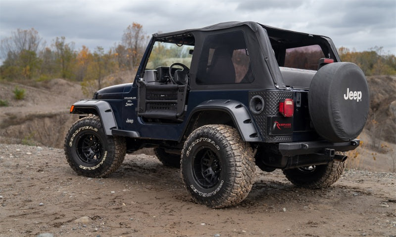 Rampage 97-06 Jeep Wrangler TJ Frameless Trail Soft Top Kit - Black Diamond