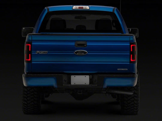 Raxiom 09-14 Ford F-150 Styleside Axial Series LED Tail Lights w/ Halo- Blk Housing (Smoked Lens)