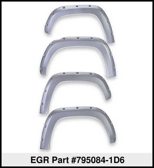 EGR 16+ Toyota Tacoma w/Mudflap Bolt-On Look Color Match Fender Flares - Set - Silver Sky