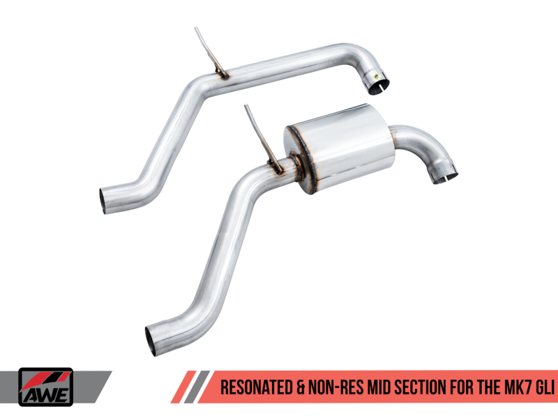 AWE Tuning 18-21 Volkswagen Jetta GLI Mk7 Resonated Exhaust Conversion Kit