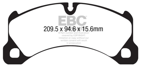 EBC 10-17 Porsche Cayenne (2nd Gen) Bluestuff Front Brake Pads