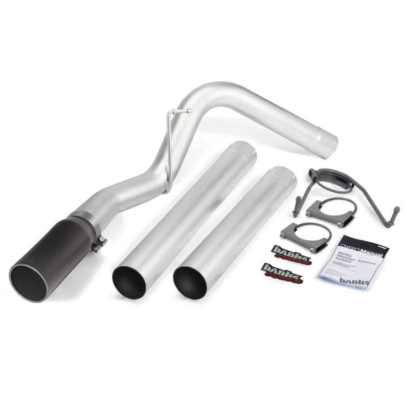 Banks Power 14-17 Ram 6.7L CCLB MCSB Monster Exhaust System - SS Single Exhaust w/ Black Tip