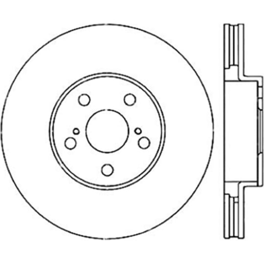 StopTech Power Slot 00-05 Celica GTS/ 01-05 GT/ 05-09 Scion tC CRYO Front Right Rotor