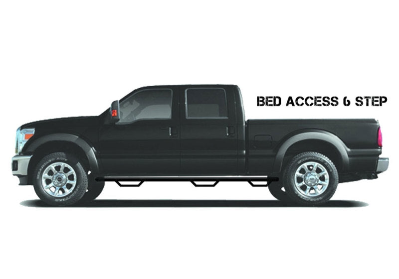 N-Fab Nerf Step 15-17 GMC - Chevy Canyon/Colorado Crew Cab 6ft Bed - Tex. Black - Bed Access - 3in