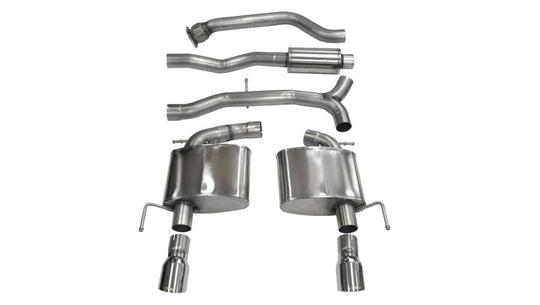 Corsa 2013-2019 Cadillac ATS Sedan 2.0L A/T Polished Sport Dual Rear Cat-Back Exhaust