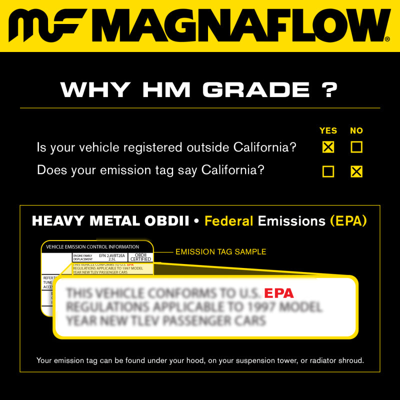 MagnaFlow Conv Univ 2.50inch w/ dual O2