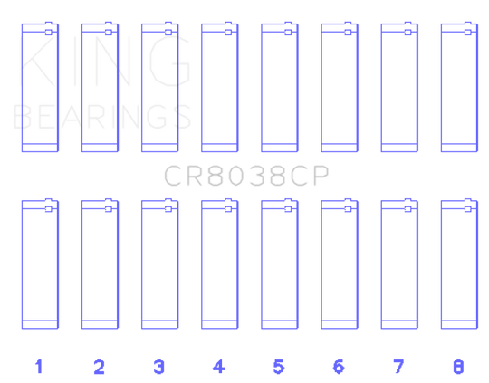 King 03-09 Ford Powerstroke V8 6.0L Diesel (Size +.026mm) Connecting Rod Bearing Set