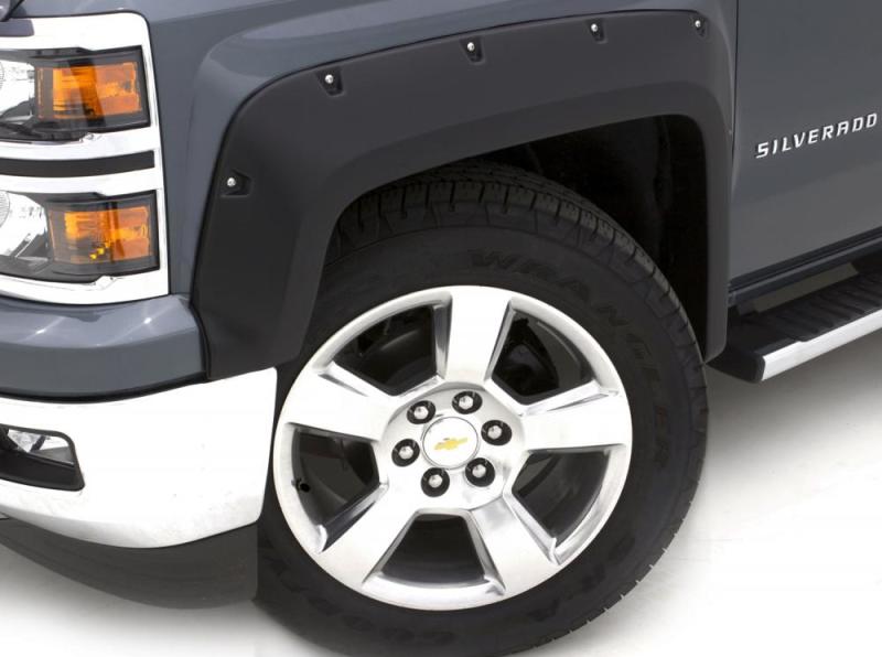 Lund 15-17 Chevy Silverado 2500 RX-Rivet Style Smooth Elite Series Fender Flares - Black (2 Pc.)