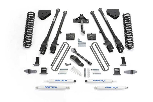 Fabtech 08-10 Ford F450/550 4WD 6in 4Link Sys w/Coils & Perf Shks