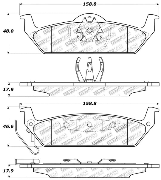 StopTech Performance 10-14 Ford F-150 Rear Brake Pads