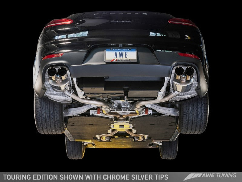 AWE Tuning Panamera 2/4 Touring Edition Exhaust (2011-2013) - w/Chrome Silver Tips