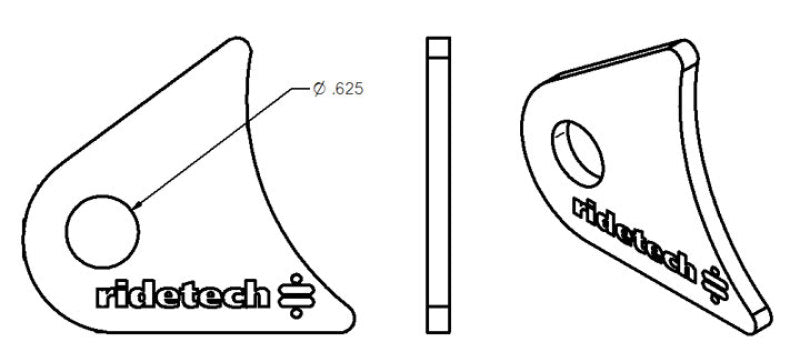 Ridetech Small Rear Axle Tab for Tri Link