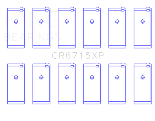 King Nissan TB42/TB45/TB48 L6 4.2L/4.5L/4.8L (Size STD) Tri-Metal Perf Rod Bearing Set