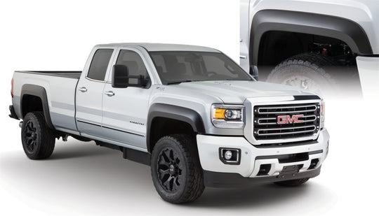 Bushwacker 15-18 GMC Sierra 2500 HD Extend-A-Fender Style Flares 4pc 78.8/97.6in Bed - Black