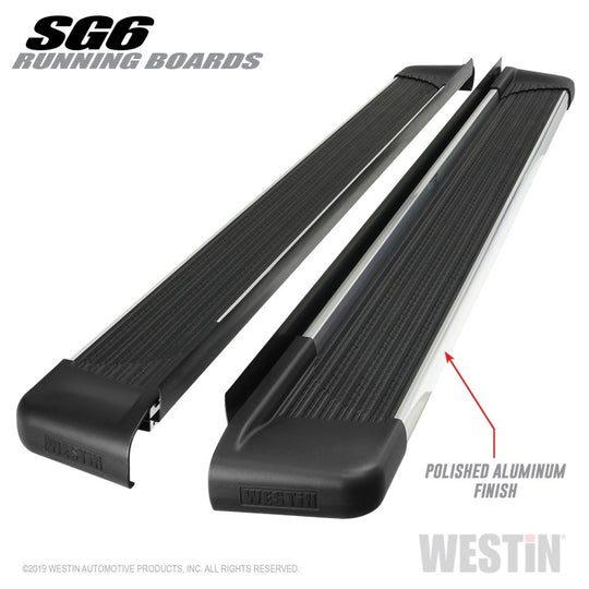 Westin SG6 Polished Aluminum Running Boards 85.50 in