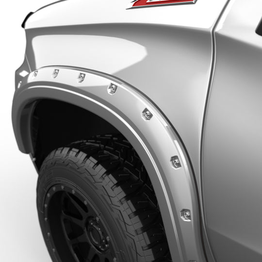 EGR 2019 Chevy 1500 Color Match Style Fender Flare - Set - Switchblade Silver