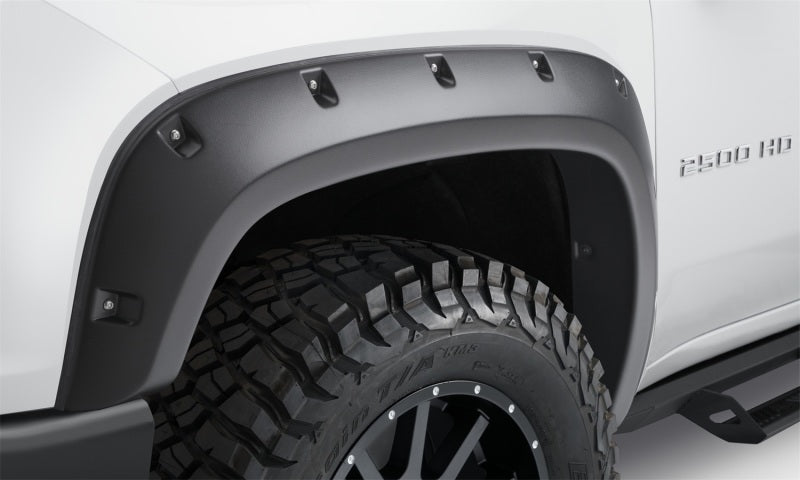 Bushwacker 19-21 Chevrolet Silverado 2500 / 3500 HD (Excl. Dually) Forge Style Flares 4pc - Black