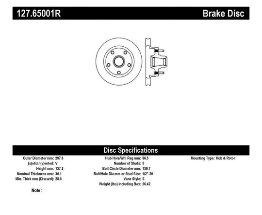 StopTech Slotted & Drilled Sport Brake Rotor