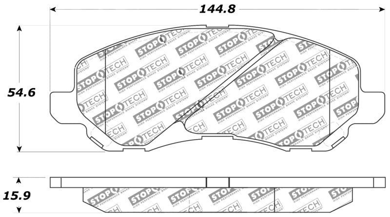 StopTech Performance 07-10 Jeep Compass/Patriot / 01-09 Mitsubishi Eclipse Front Brake Pads