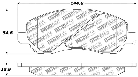 StopTech Performance 07-10 Jeep Compass/Patriot / 01-09 Mitsubishi Eclipse Front Brake Pads