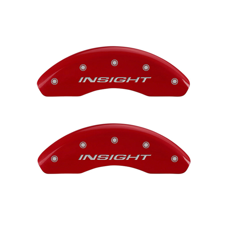 MGP Front set 2 Caliper Covers Engraved Front Insight Red finish silver ch