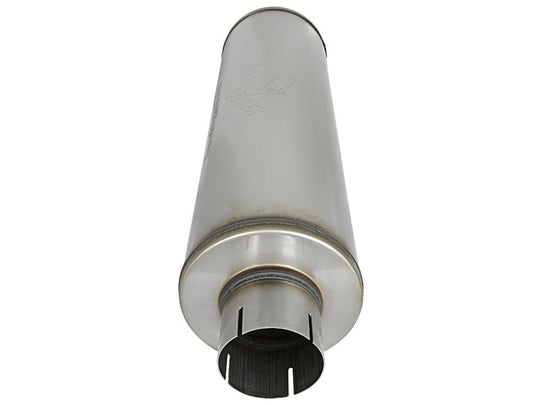 aFe MACH Force-Xp 409 SS Muffler 3-1/2in ID Center/Center x 7in Dia x 24in L - Round Body