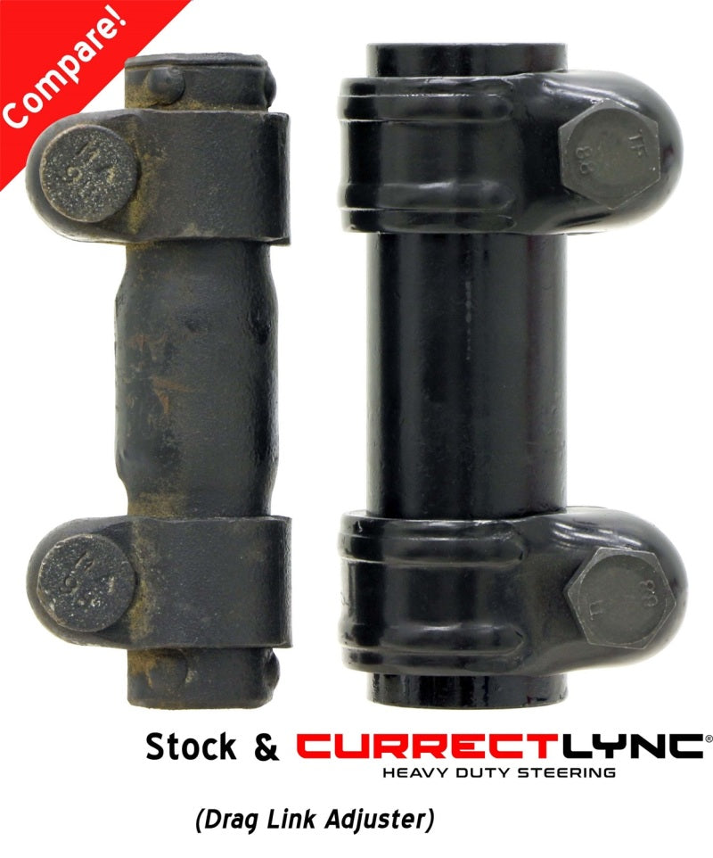 RockJock TJ/LJ/XJ/MJ Currectlync Steering System Bolt-On w/ 1 1/4in Dia. Tie Rod/Forged Drag Link