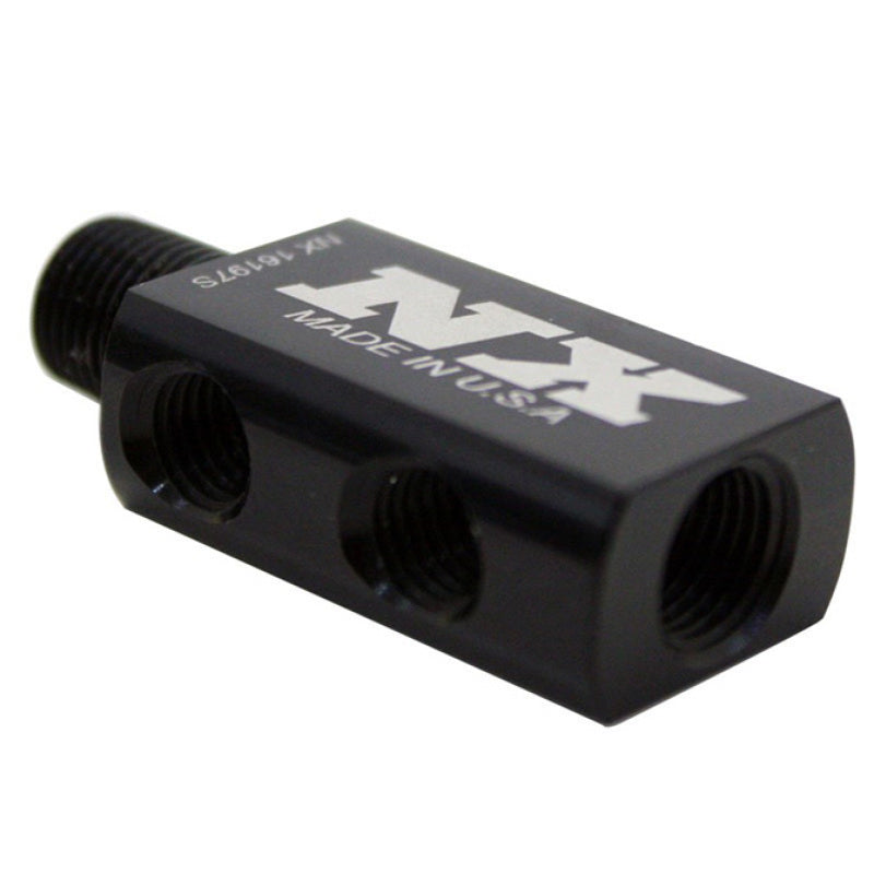 Nitrous Express Compact Distribution Block w/Gauge Port