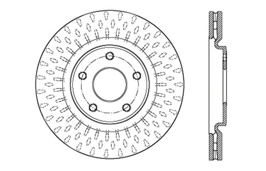 StopTech 12-20 Dodge Grand Caravan Sport Drilled Right Front Rotor