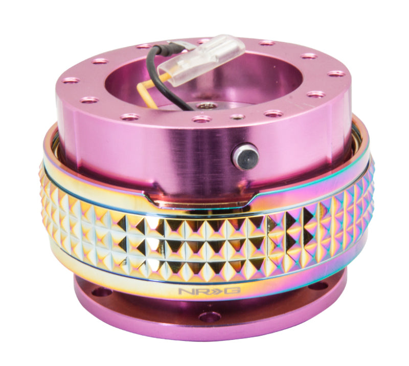 NRG Quick Release Kit - Pyramid Edition - Pink Body / Neochrome Pyramid Ring