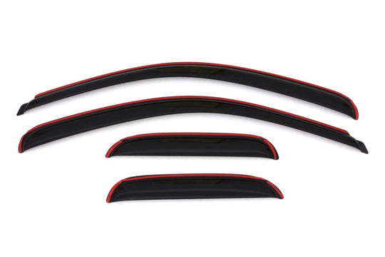 AVS 07-13 Chevy Silverado 1500 Ext. Cab Ventvisor Front &amp; Rear Window Deflectors 4pc - Smoke