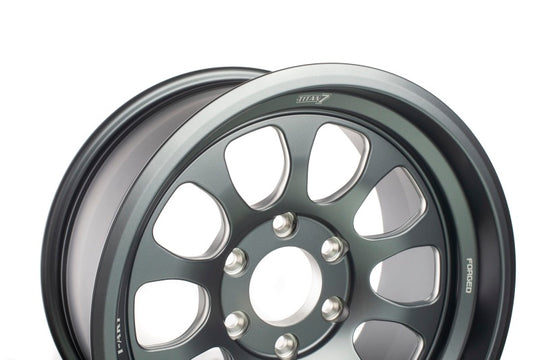 Titan 7 T-AK1 17x8.5 5x127 -1 Offset / 71.5 CB Satin Titanium Wheel (Dropship ONLY)