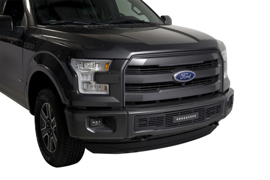 Putco 15-17 Ford F-150 - SS Black Bar Design w/10in Luminix Light Bar Bumper Grille Inserts