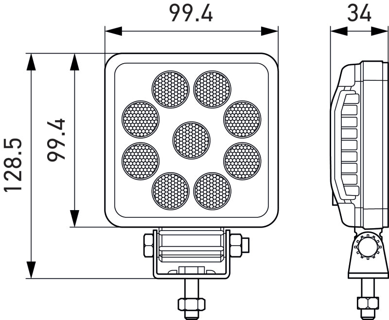 Hella ValueFit LED Work Light PS1000 LED MV CR LT