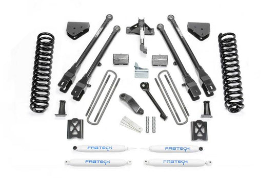 Fabtech 05-07 Ford F350 4WD 6in 4Link Sys w/Coils & Perf Shks