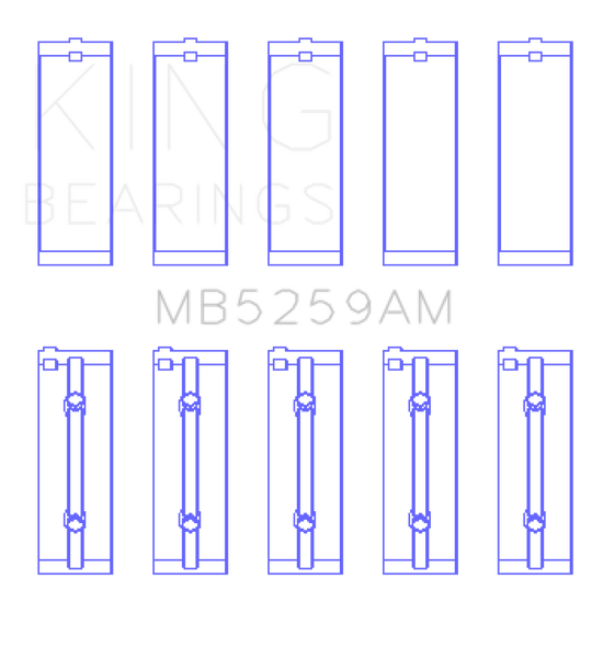 King Engine Bearings Acura B18A1/B1/C1/C5 K20A/K24A Main Bearing Set - Size STD