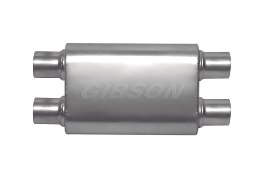 Gibson CFT Superflow Dual/Dual Oval Muffler - 4x9x18in/3in Inlet/2.5in Outlet - Stainless