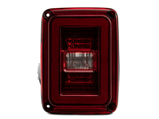 Raxiom 07-18 Jeep Wrangler JK JL Style LED Tail Lights- Black Housing - Red Lens