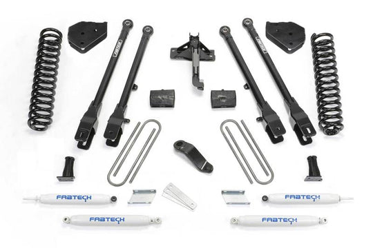 Fabtech 17 Ford F450/F550 4WD Diesel 6in 4Link Sys w/Coils & Perf Shks
