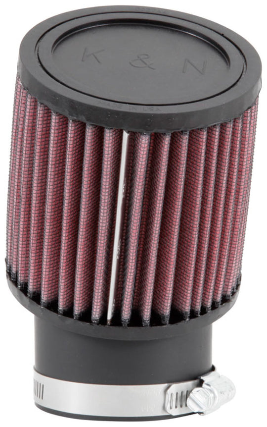 K&amp;N Filter Universal Rubber Round Straight Filter 20 Deg Angled 2-7/16in Flange 3-3/4in OD 4in H