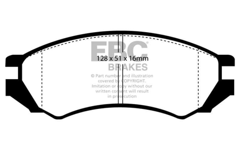 EBC 91-93 Nissan NX 2.0 (ABS) Redstuff Front Brake Pads