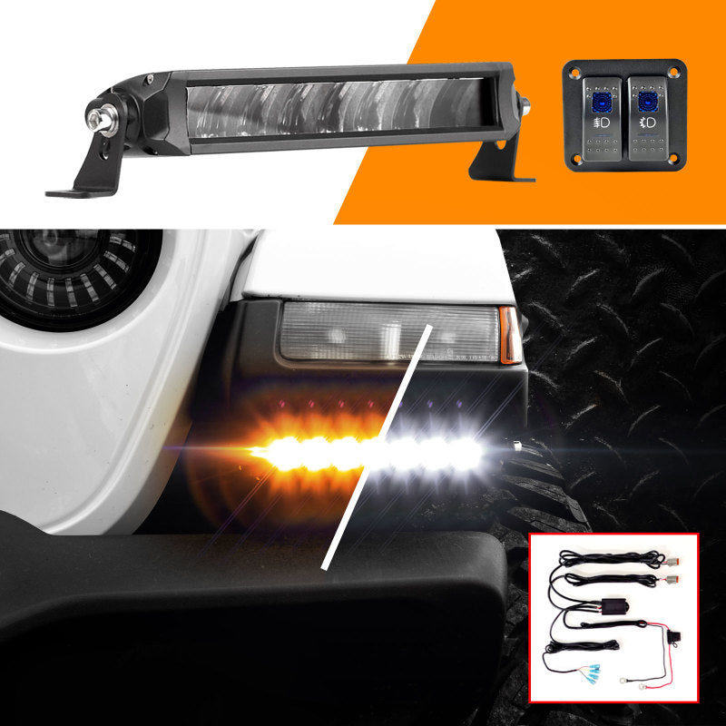 XK Glow Razor Light Bar Fog + Strobe Kit 10in