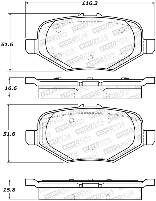 StopTech Street Brake Pads - Front