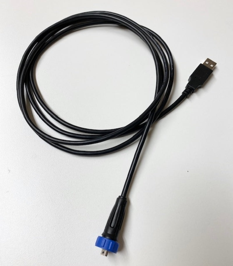 Rywire Water Resistant Threaded Mini USB Comms Cable for PDM12 & PDM30 Units