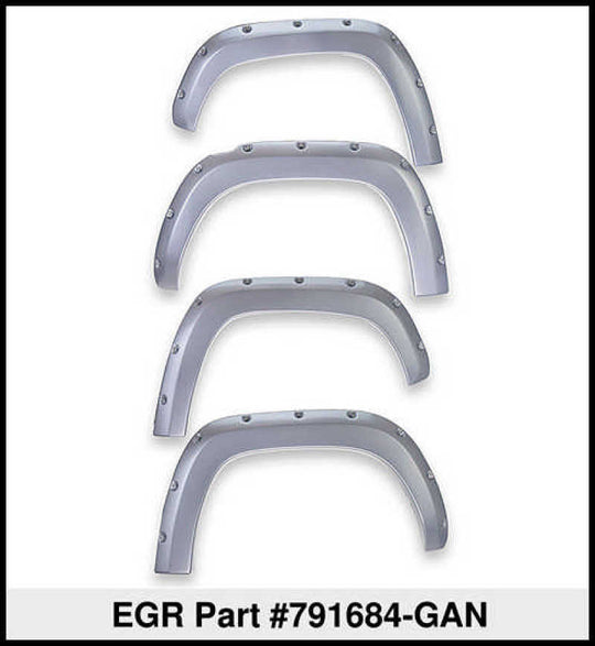 EGR 15+ GMC Sierra HD Bolt-On Look Color Match Fender Flares - Set - FF Switchblade Silver