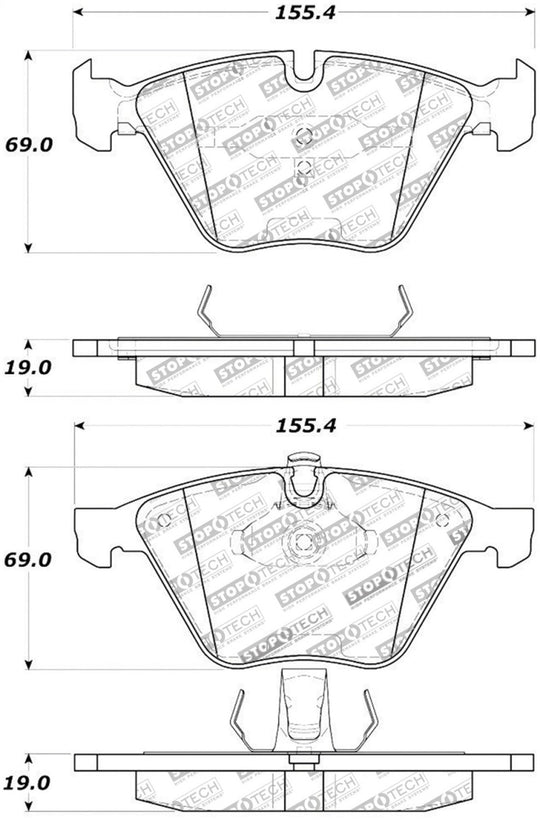 StopTech Street Touring 11-12 BMW Z4 (E86) Front Brake Pads