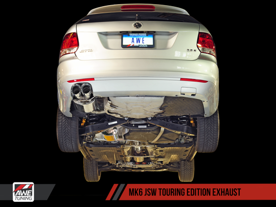 AWE Tuning Mk5 Jetta Mk6 Sportwagen 2.5L Touring Edition Exhaust - Polished Silver Tips