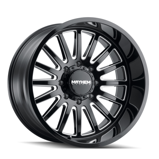 Mayhem 8114 Utopia 20x10 / 6x135 BP / -19mm Offset / 87.1mm Hub Black w/ Milled Spokes Wheel