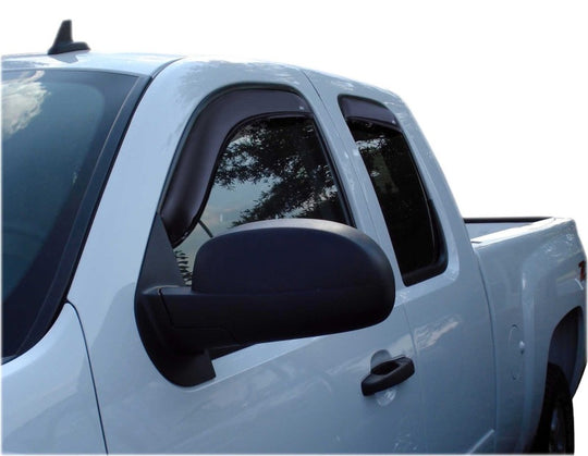 AVS 07-13 Chevy Silverado 1500 Ext. Cab Ventvisor Front &amp; Rear Window Deflectors 4pc - Smoke